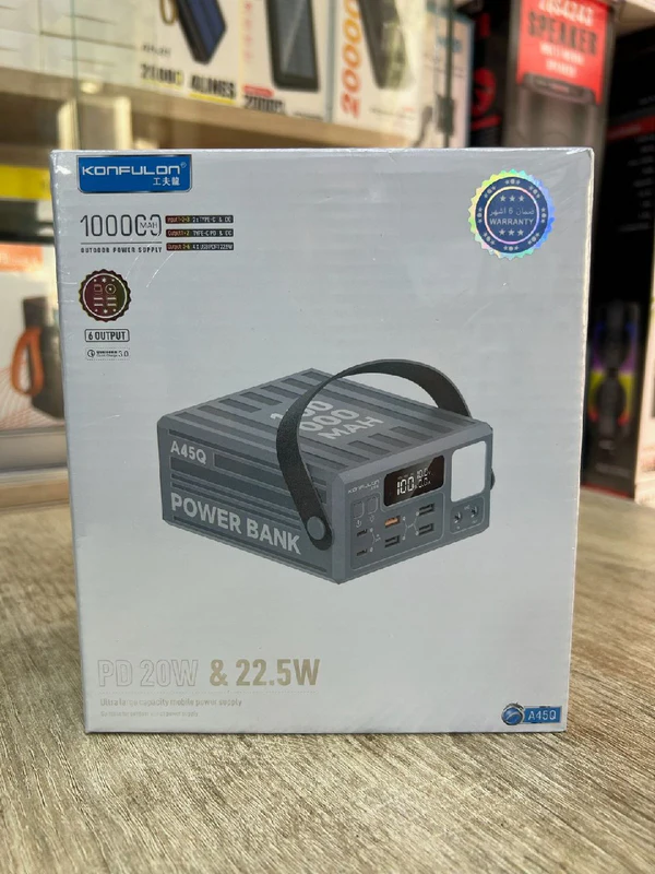 POWER BANK KONFULON 100000MAH A45Q - بطاريات بالجملة Errayhany Grossiste المغرب