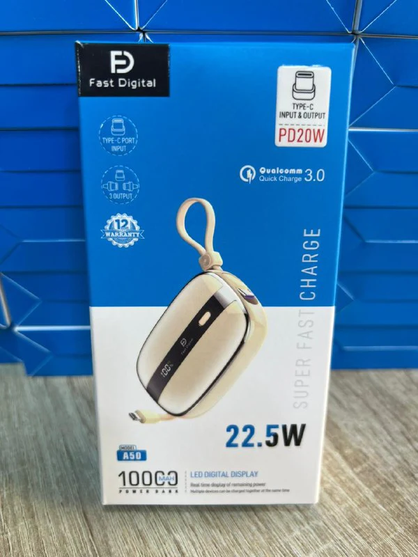 Power bank 10k / 22.5W - بطاريات بالجملة Errayhany Grossiste المغرب