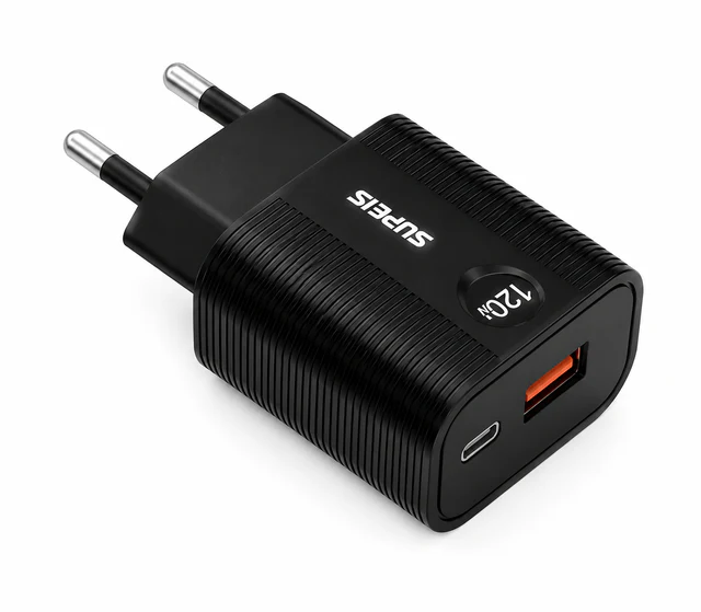 شاحن سريع Flair 120W LDO A14 USB-A + Type-C - محول طاقة شحن فائق - شواحن بالجملة Errayhany Grossiste المغرب