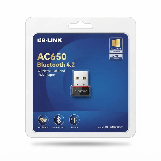 محول USB لاسلكي LB-LINK AC650 بلوتوث 4.2 ثنائي النطاق متوافق مع ويندوز/لينكس - عام بالجملة Errayhany Grossiste المغرب