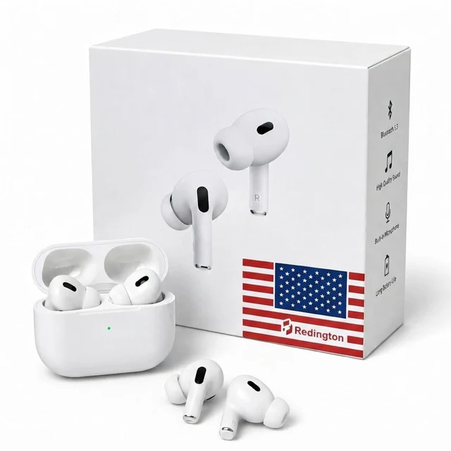 سماعات أذن لاسلكية AIRPODS PRO2 REDINGTON بلوتوث 5.3 بجودة صوت عالية وميكروفون مدمج - عام بالجملة Errayhany Grossiste المغرب