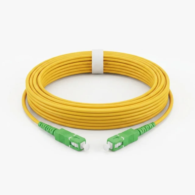 كابل ألياف بصرية أحادي الوضع SC/APC-SC/APC 9/125µm 20 متر أصفر - أداء عالي لشبكات FTTH - عام بالجملة Errayhany Grossiste المغرب