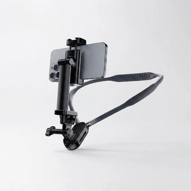 حامل رقبة Jmary MG-01 2 في 1 للهاتف الذكي وكاميرا الحركة - تصوير POV بدون استخدام اليدين - ستاندات بالجملة Errayhany Grossiste المغرب