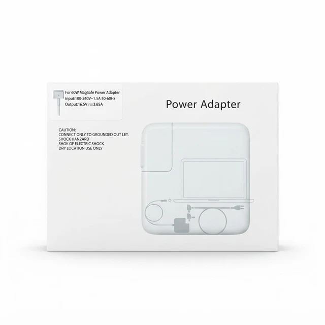 شاحن محول طاقة 60 واط T-Tip متوافق مع MacBook Pro/Air - بديل عالي الجودة - شواحن بالجملة Errayhany Grossiste المغرب