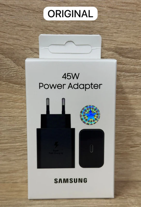 شاحن سامسونج أصلي 45 واط - محول طاقة USB-C شحن فائق السرعة للهواتف الذكية - شواحن بالجملة Errayhany Grossiste المغرب
