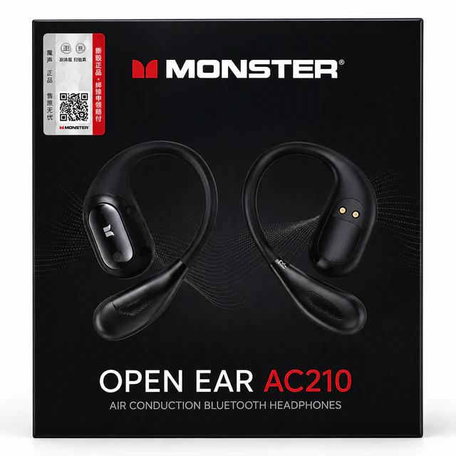 سماعات بلوتوث مونستر Open Ear AC210 - توصيل هوائي، مقاومة للماء IPX5 - سماعات بالجملة Errayhany Grossiste المغرب