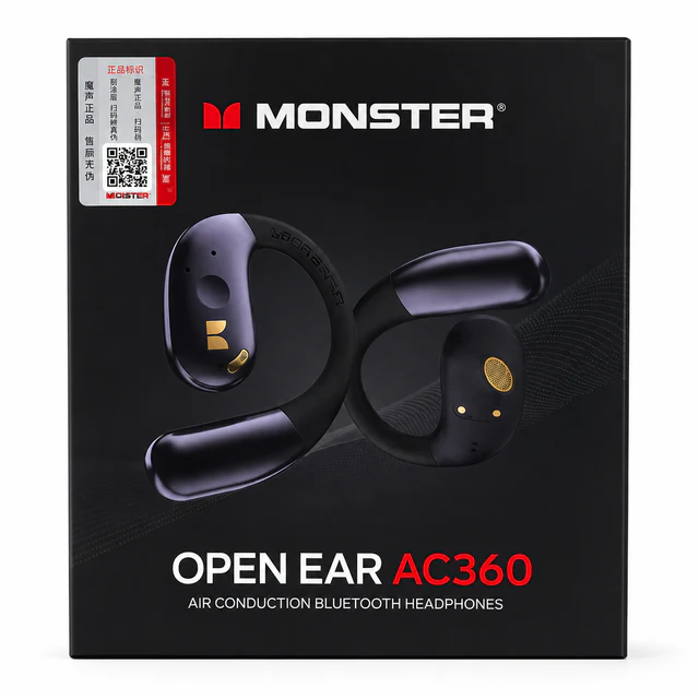 سماعات بلوتوث Monster AC360 Open Ear - توصيل هوائي، راحة وجودة صوت عالية - سماعات بالجملة Errayhany Grossiste المغرب