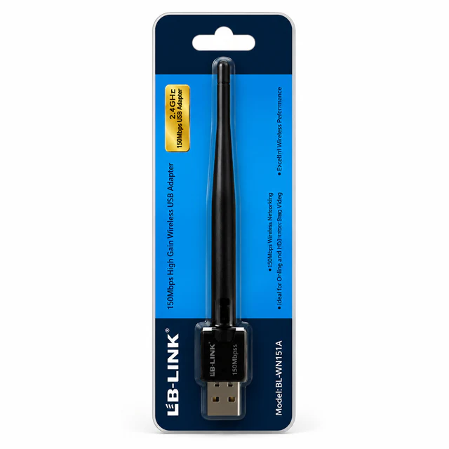 مفتاح واي فاي USB LB-LINK BL-WN155A 150Mbps مع هوائي عالي الكسب - محول لاسلكي - شبكات بالجملة Errayhany Grossiste المغرب