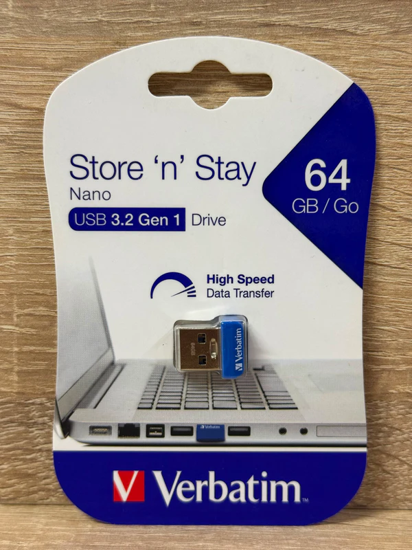 VERBATIM STORE N STAY NANO USB 3.2 GEN1 DRIVE 64GB MINI - تخزين بالجملة Errayhany Grossiste المغرب
