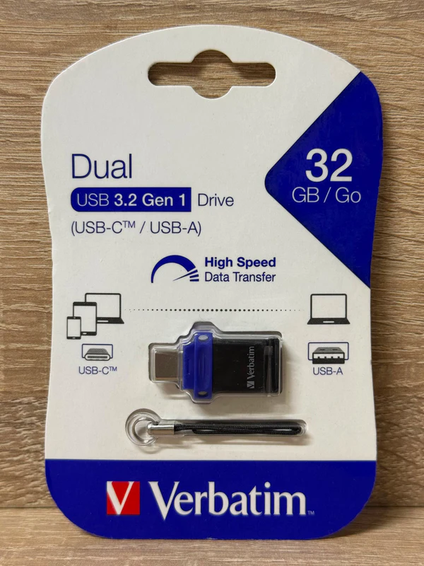 OTG VERBATIM DUAL USB 3.2 GEN1 DRIVE 32GB - تخزين بالجملة Errayhany Grossiste المغرب