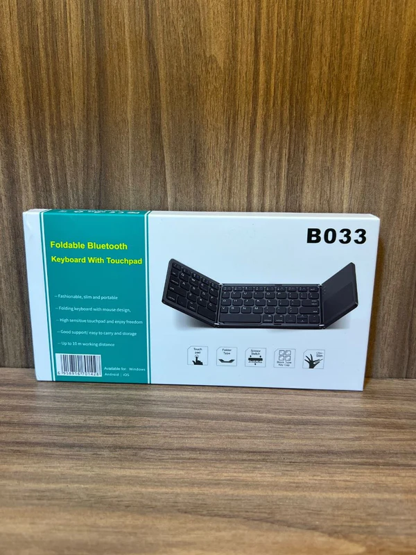 CLAVIER FOLDABLE BLUETOOTH WITH TOUCHPAD B033 - ماوس وكيبورد بالجملة Errayhany Grossiste المغرب