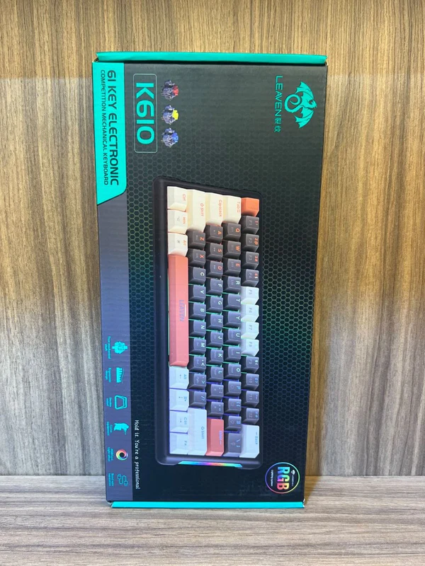 CLAVIER LEAVEN K610 RED AXIS - ماوس وكيبورد بالجملة Errayhany Grossiste المغرب